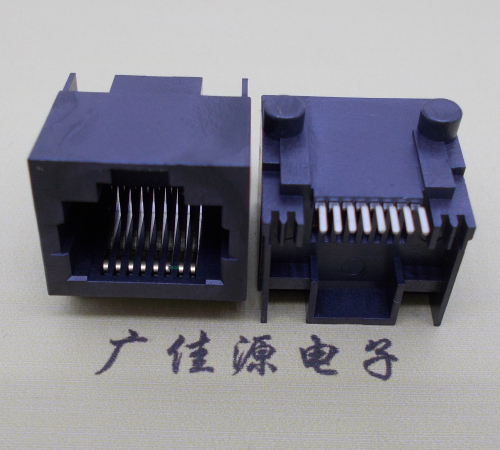 RJ45網(wǎng)絡(luò)插座- 8pin8c全塑黑色貼片式5224接口