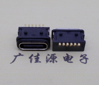 USB 3.1Type c6pin兩腳插防水全塑接口座子