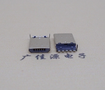 MICRO USB5P公頭SMT下沉1.15總長(cháng)度11.30帶柱