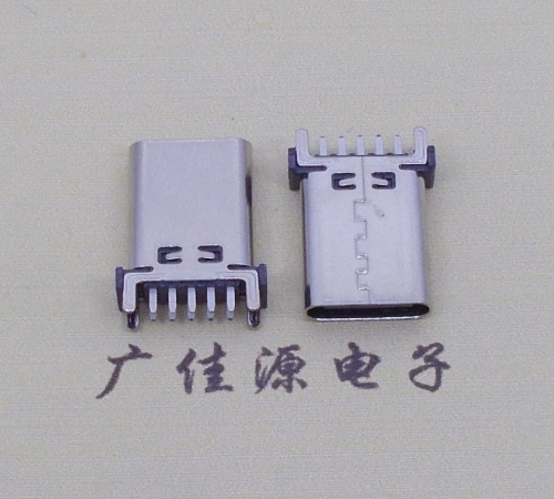 type-c10p立插接口13.1mm15.1mm插板180度母頭