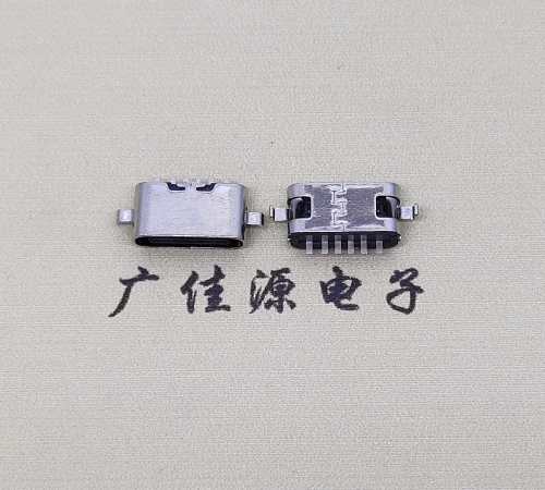 杭州type c6p接口5.1兩腳沉板1.6mm、0.8mm端子長1.0mm