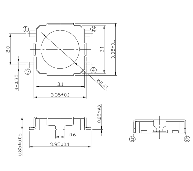 超薄貼片輕觸開(kāi)關(guān)