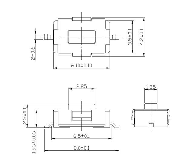 電器貼片輕觸開(kāi)關(guān)圖紙