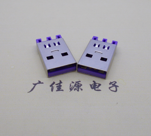 usb A公紫色膠芯